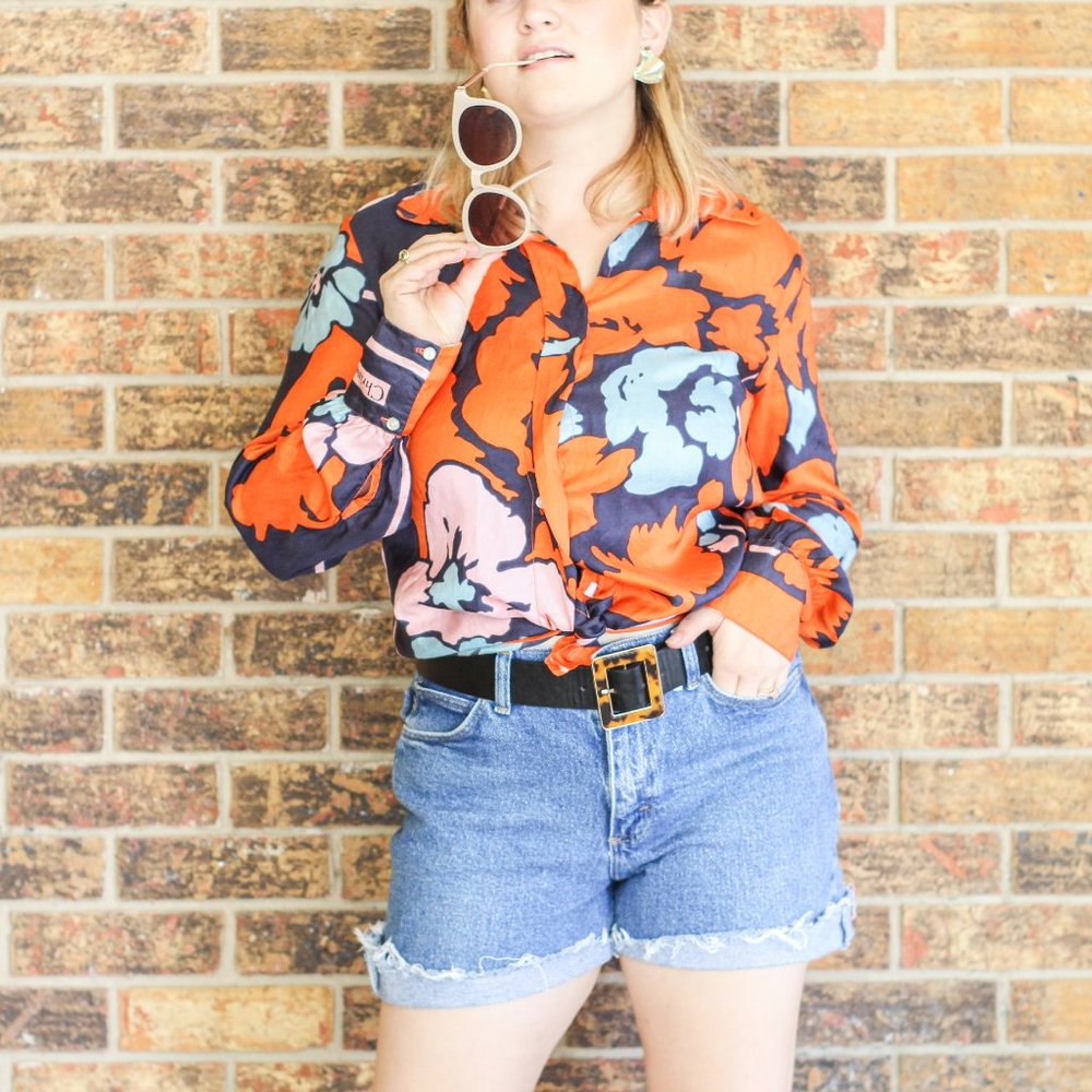 Vintage Dior Floral Blouse